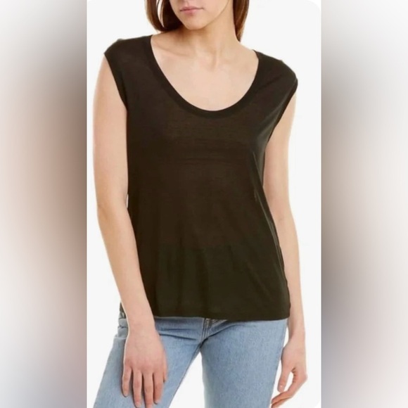 VINCE NWOT Size L Black Modal Sleeveless - Picture 1 of 6